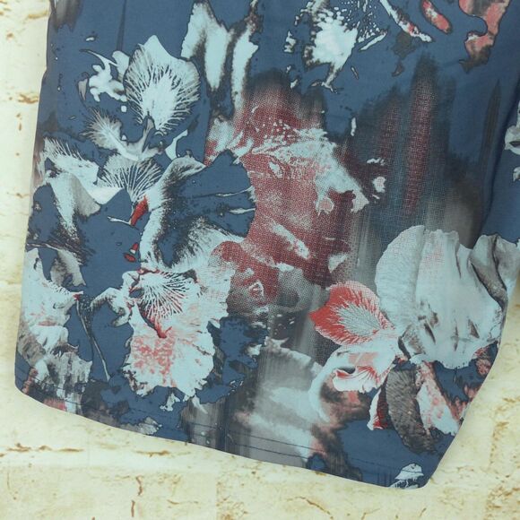 O’Neill Board Shorts Men 32X10 Deep Blue Floral HyperFreak Taco Swim Trunk Surf - Picture 14 of 15